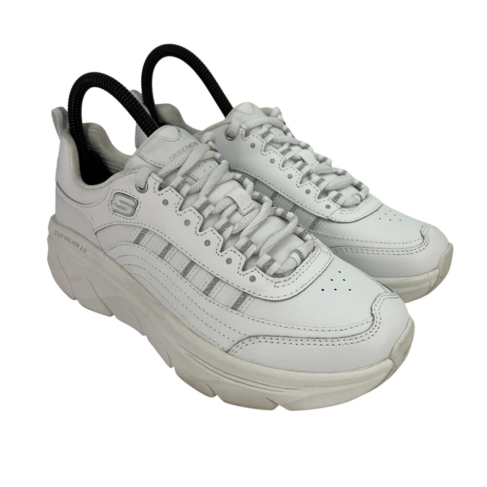 Skechers Shoes Womens Size 5.5 D'Lux Walker 2.0 White Walking Sneakers Athletic